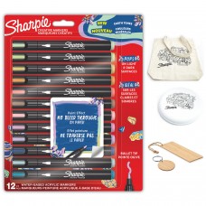 Sharpie akrüülmarkerid maavärvides, 12 tk + lisad: raamatumärk, kott, võtmehoidja Sharpie akrüülmarkerid maavärvides, 12 tk + lisad: raamatumärk, kott, võtmehoidja