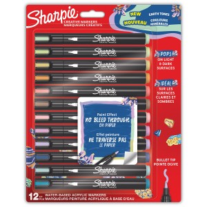 Creative Sharpie akrüülmarkerid maavärvid (kooniline ots) 12 tk. - 2213421