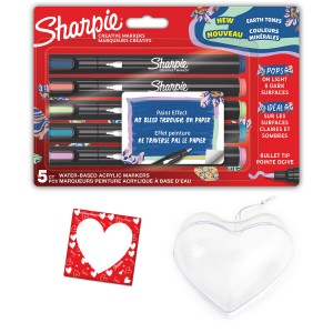 Loomingulised akrüülmarkerid Sharpie maatoonid (kooniline ots) 5 tk <p>/ Magnet / Südamekujuline maalimiseks / Valentini päev