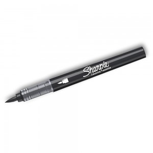 Sharpie akrüülmarker Black (must) - pintsliots, 1 tk. - 2218069
