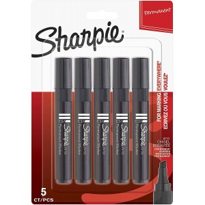Pikaajalised markerid Sharpie W10 Must 5 tk. - S0187958