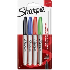 Marker Sharpie Fine 4 tk. (must, sinine, punane, roheline) - 1985858 Marker Sharpie Fine 4 tk. (must, sinine, punane, roheline) - 1985858