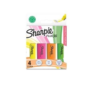 Markery Sharpie Fluo XL highlighter Blister Pack 4 st. Markery Sharpie Fluo XL highlighter Blister Pack 4 st.
