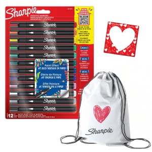 Sharpie loominguliste akrüülmarkerite komplekt, 12 värvi 2201070 / Magnet / Värvimiskott / Valentini päev