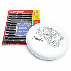 Sharpie loominguliste akrüülmarkerite komplekt 12 värvi frisbeega värvimiseks