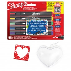 Sharpie loominguliste akrüülmarkerite komplekt, 5 värvi – 2201069 / Magnet / Värvimiseks mõeldud süda / Valentini päev Sharpie loominguliste akrüülmarkerite komplekt, 5 värvi – 2201069 / Magnet / Värvimiseks mõeldud süda / Valentini päev