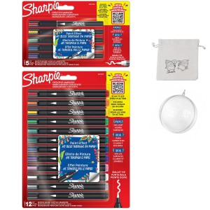 Sharpie akrüülmarkerite 17-osaline komplekt koos värvipakendi ja kujukesega