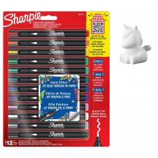 Sharpie akrüülmarkerite 12 värvi komplekt koos seapanga Unicorniga, millele saab värvida.