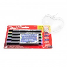 Sharpie akrüülmarkerite komplekt 5 värvi koos südamega värvimiseks