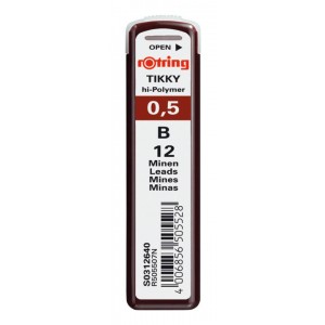 Grafiit Rotring Tikky 0,5 mm B 12 tk - S0312640