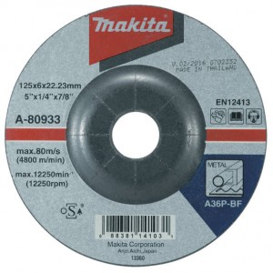 Metalli lihvimiskettad 125x6mm A36P Makita A-80933