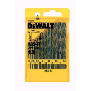 HSS-G DIN 338 1,5 - 6,5 mm metallipuurikomplekt 13tk. DeWalt HSS-G DIN 338 1,5 - 6,5 mm metallipuurikomplekt 13tk. DeWalt