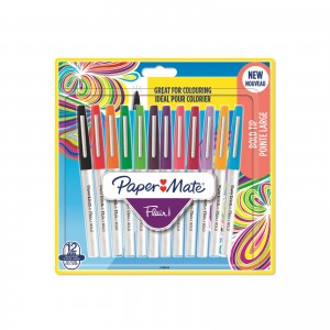 Pliiatsikomplekt PaperMate Flair Bold 12 (1,2mm) - 2138474