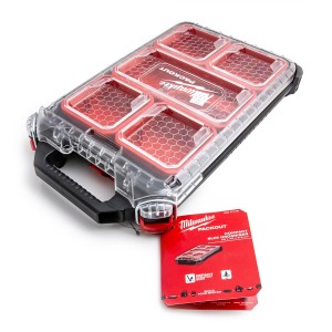 Slim PACKOUT organiseerija - keskmine 248 x 64 x 416 mm Milwaukee
